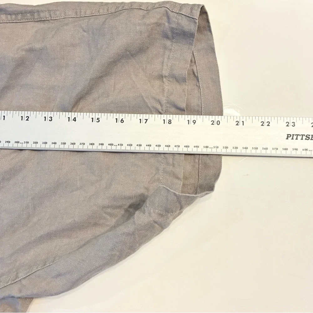 Banana Republic Grey Chino Flat Front Aiden Linen Shorts Men’s 36 Classic Preppy